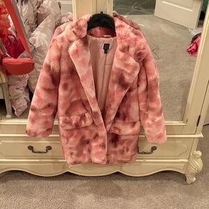 Deux par Deux Pink and Cream Teddy Jacket